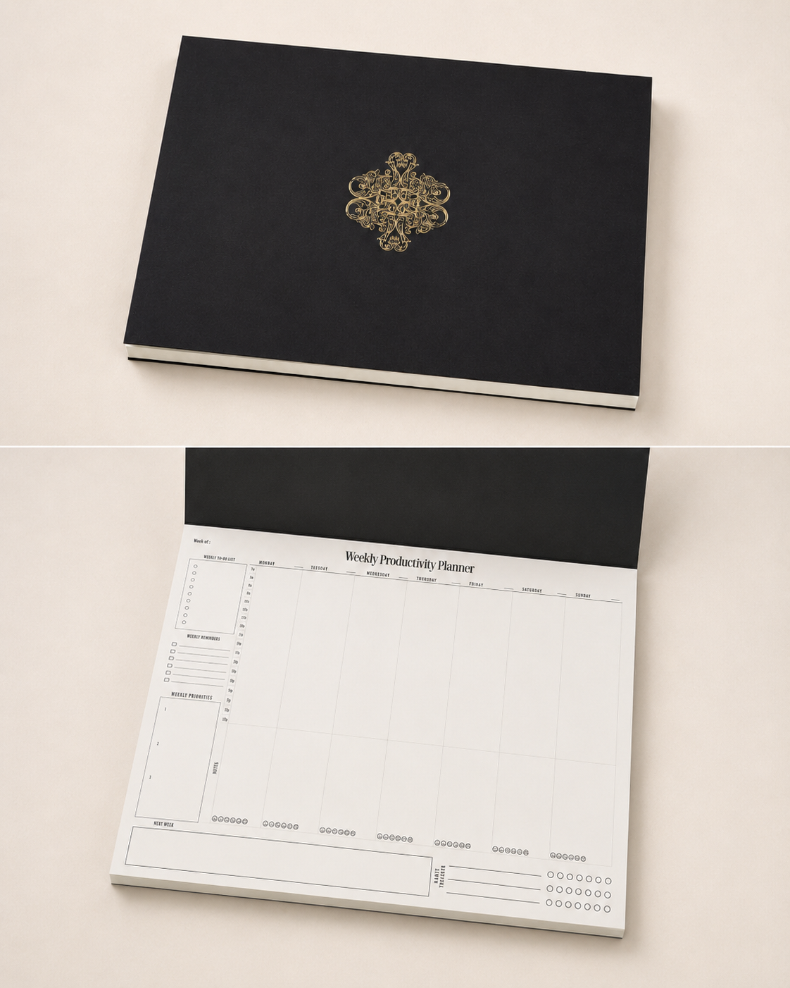 A4 Weekly Notepad Planner - ADHD Friendly Minimalist Desk Pad Planner